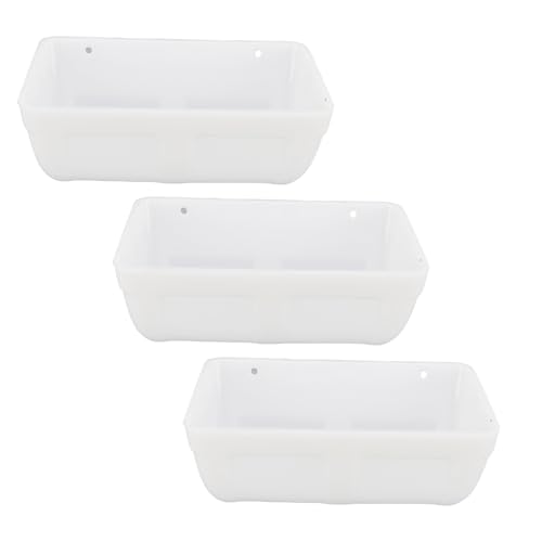 Qcwwy Entenhuhnerfutterautomaten, Hängende Geflügel -Fütterungsbehälter Zaun Feed Feeder Sparen Sparen Multifunktions Geflügeleimer Fütterungstrog Große Kapazität für (White) von Qcwwy