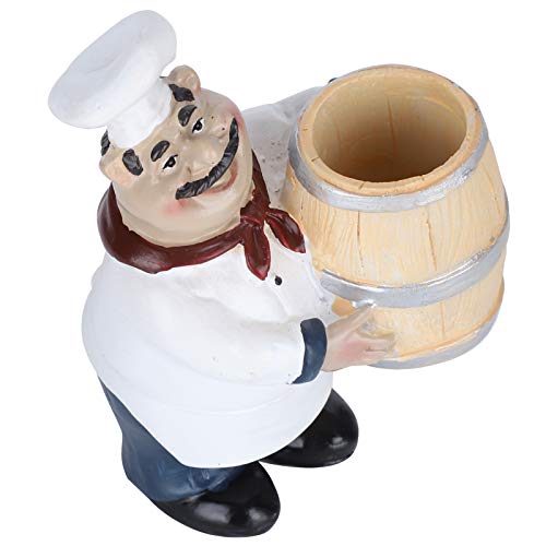 Qcwwy Exquisite Harzkoch Statue Dekoration Handwerk für Theke, Charmanter Kochfigur für Küchen- und Bistro -Display Qcwwy Exquisite Harzkoch Statue Dekoration Handwerk für Theke, Charmanter Kochfigur für Küchen- und Bistro -Display von Qcwwy
