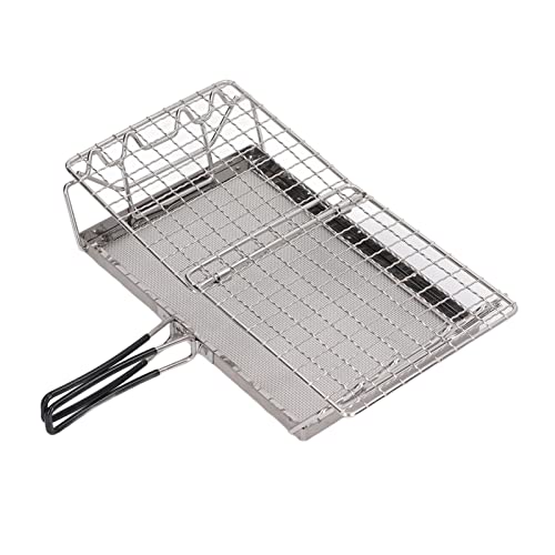 Qcwwy Faltbarer Camp Stove Toaster für Wandern Camping Angel Picknick, Edelstahl Outdoor Toaster Rack Brot Toaster Halter Rack für BBQ Party von Qcwwy