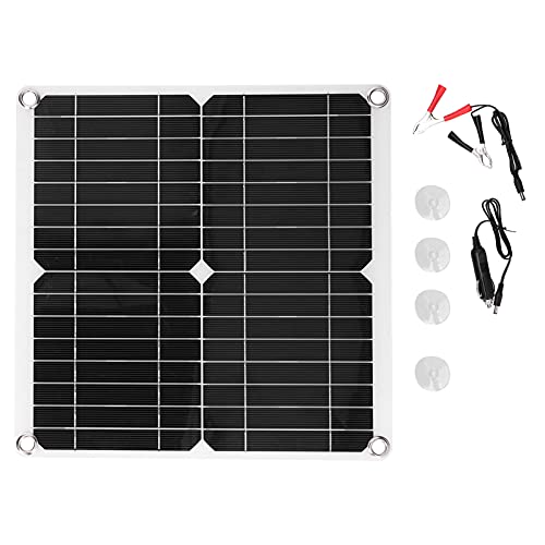 Qcwwy Flexible Solar Panel Kit, 40W 18 V Monokristalline Silizium -Solar -Ladegerät -Modul MP3s Mobiltelefone Solarpanel Ladegerät mit Zwei Weiblichen USB -Anschlüssen für Outdoor von Qcwwy