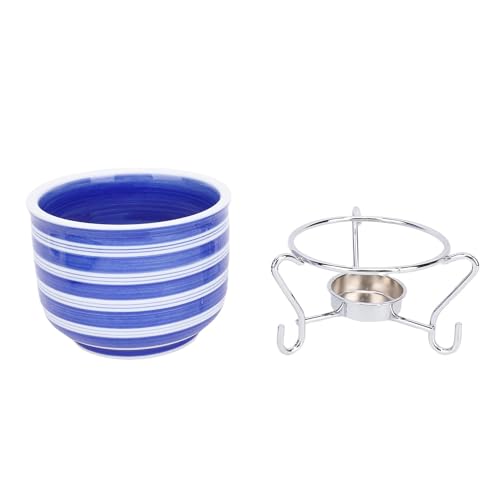 Qcwwy Fondue Set Käse Fondue Topf Hand Bemalt Keramik Topf Butterwärmer Zum Schmelzen von Schokoladen oder Käse Vielseitiger für Familienversammlungen und Partys Küchenwerkzeuge von Qcwwy