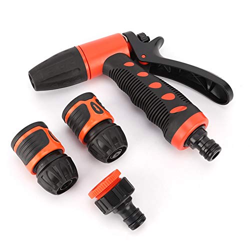 Qcwwy Gartenschlauchsprühgerät, Handgehaltenes Design Wasserschlauchsprühzeit und Wassergartenschlauchdüse für Gartenbewässerung Blume und Baumwaschanlage Waschen von Qcwwy