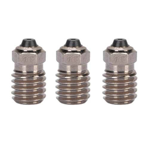 Qcwwy Härtungstahldüse für, 3D -Druckerdüse Ni -Plattierung Hochtemperaturfest Extruder Hotend Düse für Präzisionsdrucke (0,8 mm) von Qcwwy