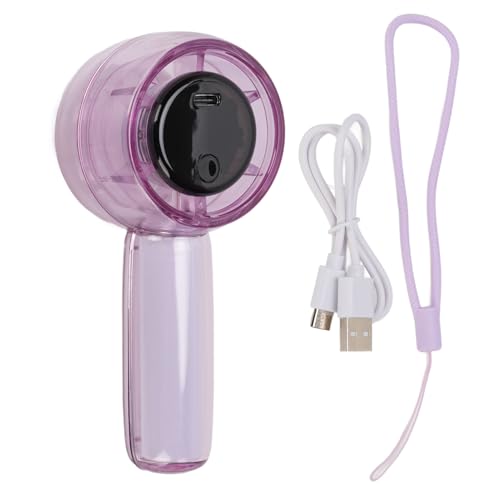 Qcwwy Handheld -Turbo -Lüfter, 5 Geschwindigkeiten Schrittless Einverstellbarer Wiederaufladbarer Tragbarer Kleiner Handkühler -Lüfter -Sommer -Reise -Kühlungstätigkeit mit Digitalem (PURPLE) von Qcwwy