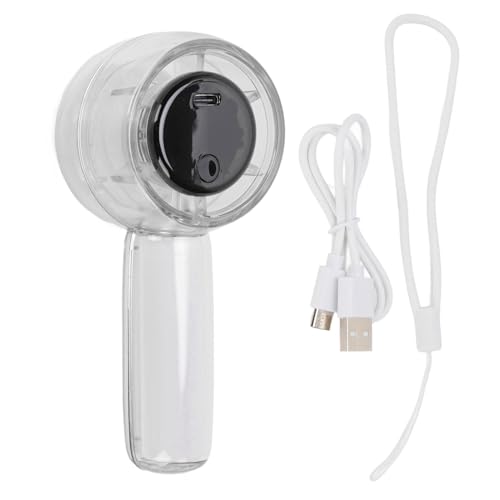 Qcwwy Handheld -Turbo -Lüfter, 5 Geschwindigkeiten Schrittless Einverstellbarer Wiederaufladbarer Tragbarer Kleiner Handkühler -Lüfter -Sommer -Reise -Kühlungstätigkeit mit Digitalem (WHITE) von Qcwwy