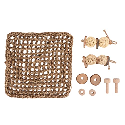 Qcwwy Haustier Seegras-Matte, Natürlich Gewebte Haustierzähne Knirschen Kaninchen Bissschutzmatte Bettkaumatte Schlaf für Meerschweinchen-Häschen Qcwwy Haustier Seegras-Matte, Natürlich Gewebte Haustierzähne Knirschen Kaninchen Bissschutzmatte Bettkaumatte Schlaf für Meerschweinchen-Häschen von Qcwwy