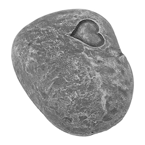 Qcwwy Hund Grabmarker -Schriftzug Simulation Kieselsteine ​​Pet Memorial Garden Stone - Harzmaterial, Wetterfest, Teilen Gute Erinnerungen, Komfort für Garten, Rasen oder Garten (Ich Liebe Steingrau) von Qcwwy