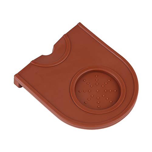 Qcwwy Kaffee Tamping Pad Silikon Kaffee Manipellahme Dicker Anti -Schlupf -Kaffeetisch Kante Matte Tamping Pad Portafilter Matte für Halbautomatische Kaffeemaschine Andere (Braun kleine 600 ml) von Qcwwy