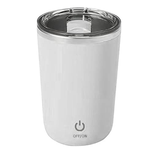 Qcwwy Kaffeetasse mit Rührfunktion, Automatisch Selbstrührende Kaffeetasse, Automatisch Rührende Kaffeetasse, Magnetisch Rührender Kaffeebecher, 350 Ml, für den Einsatz zu Hause, Im (Weiss) von Qcwwy