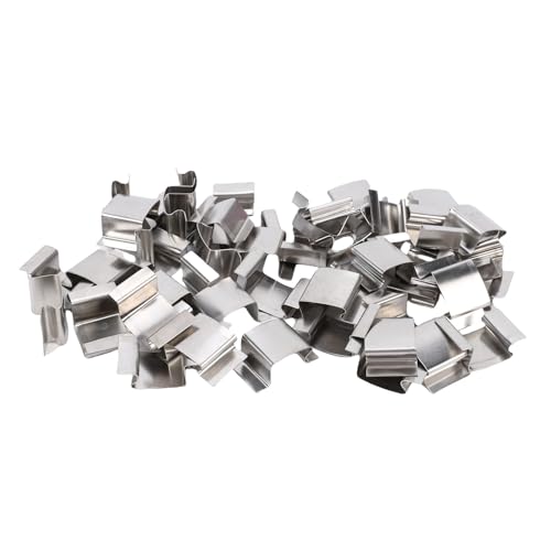 Qcwwy Kletteranlage Befestigungselemente 50pcs Treibhausglasklemmen Edelstahl Kletterpflanze Klemme Verglasung G -Clamp/Holder Gartenzubehör Handy Werkzeug für Gewächshauswartung Sicherung Sicherung von Qcwwy