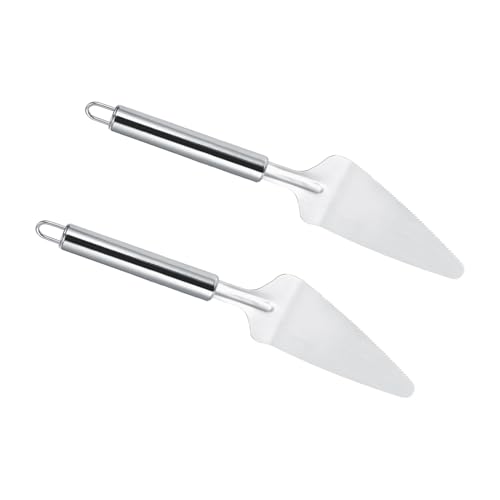 Qcwwy Kuchenkuchen -Konditor -Server Dreieckiger Pizza Schaufel 2pcs Edelstahl Multifunktional Dreieck Pizza Cutter Spatel Pie Spatel Cutter Kuchen Serving Utensilien Zum Kochen von Qcwwy