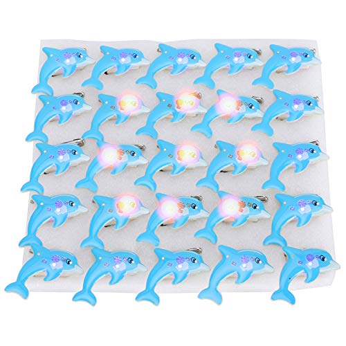 Qcwwy LED Light Delphin Form Abzeichen Funkelnde Stifte für Partydekoration 25 Stcs für Weihnachten und Halloween -Geschenke von Qcwwy