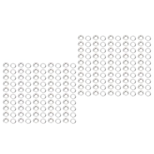 Qcwwy Metall Eöseland -Grommet 100 Set Messing (SILVER) von Qcwwy