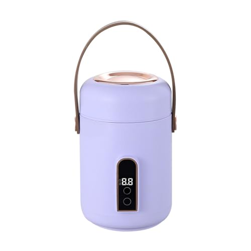 Qcwwy Mini -Eintopftopf, Automatischer Mini Electric Borrodge Reiskocher Tragbarer Kocher für Suppe Getreide Haferflocken Gemüse für Reisebereich Camping Cooking Suppe Getreide von Qcwwy