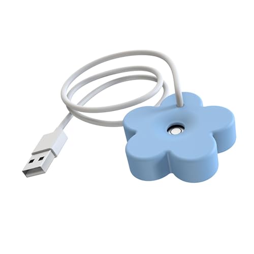 Qcwwy Mini -Luftbefeuchter USB -Luftbefeuchter Intelligentes Timing 8 Stunden Schutz Tragbarer Blütenlichtbefeuchter Einfach zu Verwendendem Mini für Heimschlafzimmer Kinderzimmer Büro oder (BLUE) von Qcwwy