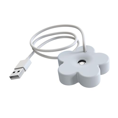 Qcwwy Mini -Luftbefeuchter USB -Luftbefeuchter Intelligentes Timing 8 Stunden Schutz Tragbarer Blütenlichtbefeuchter Einfach zu Verwendendem Mini für Heimschlafzimmer Kinderzimmer Büro oder (WHITE) von Qcwwy