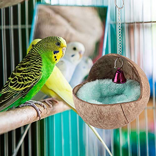 Qcwwy Natürliche Kokosnussschalen -Vogelwaffe mit Teppich, Sicherem und Warmem Käfig, das für Vogelbegeisterte Nistet Qcwwy Natürliche Kokosnussschalen -Vogelwaffe mit Teppich, Sicherem und Warmem Käfig, das für Vogelbegeisterte Nistet von Qcwwy