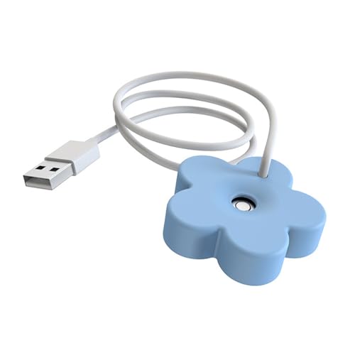 Qcwwy Office Supplies Timing 8 Stunden Schutz Tragbarer Kleiner Blütenbefeuchter Einfach zu Verwendendem Mini für Heimschlafzimmer Kinderzimmer Büro oder Schreibtisch USB -Luftbefeuchter (BLUE) von Qcwwy