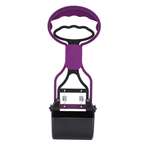 Qcwwy Outdoor -Haustierhund -Katze Pooper Scooper, Einfach zu Bedienende, Leichte Katzenfäece -Picker mit Federgetriebenem Arbeitsspar -Spar -Abfall -Tool Zum Abholen von Haustieren (violett) von Qcwwy
