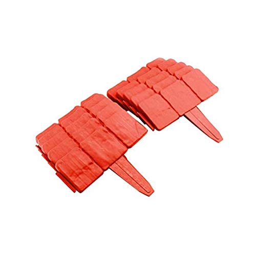 Qcwwy Pflanzenumrandung, 24,9 X 22,9 cm, Kunststoffzaun, Flexible Gartenumrandung, Dekorative Blumenbeetumrandung, Einfach zu Verwendender Rasenkantenzaun für DIY-Gartenterrassen (Orange) von Qcwwy