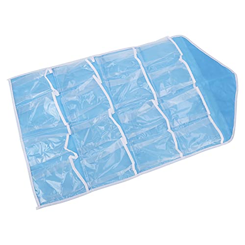 Qcwwy Polyester Hanging Regale Tasche, Wandschrank -Hang -Organisatoren mit 16 Taschen für Schlafzimmer Im Wohnzimmer, Leicht und Robust (Blue) von Qcwwy