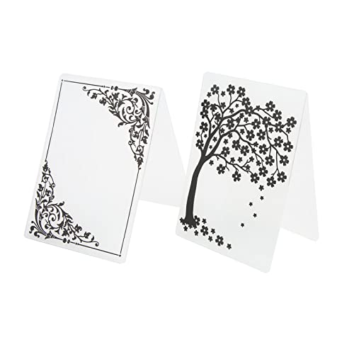 Qcwwy Prägeordner Ordner Langlebige Kunststoff -DIY -Herstellung Vorlagen für Scrapbooking, Dekorative Texturen für Einladungen und Karten, 2pcs von Qcwwy