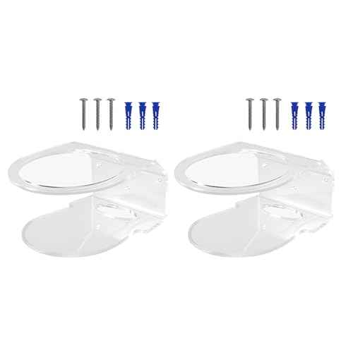 Qcwwy Router-Halterung, Wandhalterung, Kabelbox-Halterung für Deco X20 X60 Mesh-WLAN-System mit Transparentem PMMA-Material, Installation Unter Dem Tischfernseher, kein Werkzeug (2 Packungen) von Qcwwy