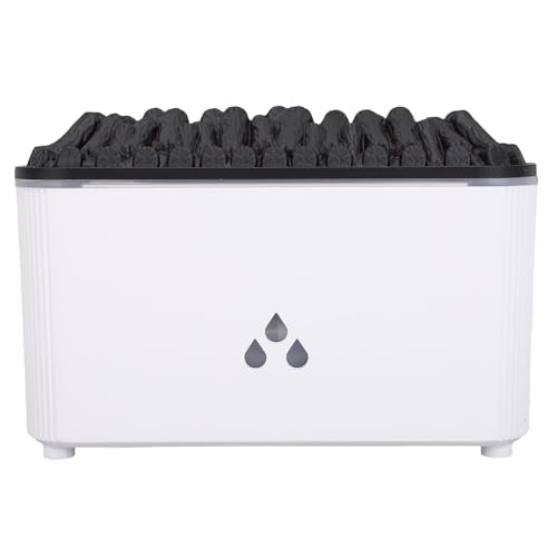 Qcwwy Schreibtisch -Luftbefeuchter, 5W 160 Ml USB ätherisches Öl Diffusor Stille Kamin Aromatherapie Duftender Ölbefeuchter mit Farbwechsel Lichtauto -Off -Diffusor für Zuhause (White) von Qcwwy