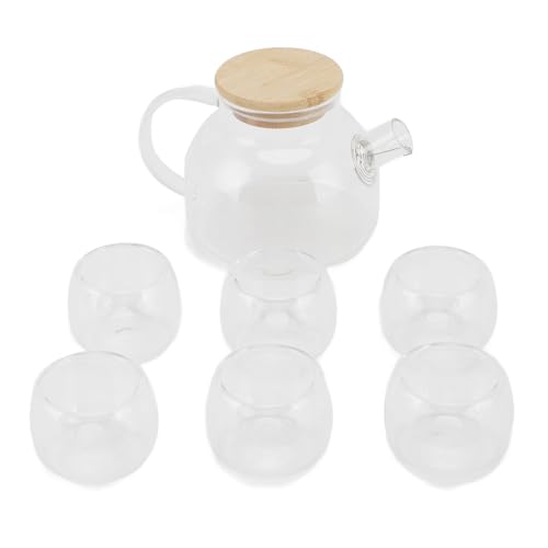 Qcwwy Stilvolle Glas -Teekanne mit 6 Tassen 500 Ml Hoher Borosilash -Gulasch eines Sicheren Wasserkochers, zu Hause und des Leukrouw Büros Qcwwy Stilvolle Glas -Teekanne mit 6 Tassen 500 Ml Hoher Borosilash -Gulasch eines Sicheren Wasserkochers, zu Hause und des Leukrouw Büros von Qcwwy