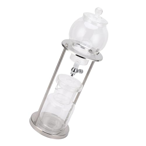 Qcwwy Tropfkaffeeturm Kaltes Brauen Tropfturm Transparentes Glas 600 Ml Edelstahl Stahl Kaltbrauen Tropfturm für Heimküche Herstellung von Getränken Milch Kaffee Tee Kaffee Tee von Qcwwy
