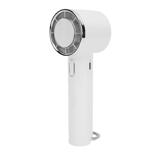 Qcwwy Turbo Personal Lüfter Tragbarer Handheld -Lüfter 2000mah Turbo Personal Fan 5 Geschwindigkeit Einstellbar für Reisecamping -Geräte (WHITE) von Qcwwy