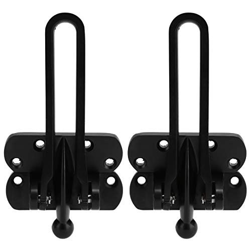 Qcwwy U Schwingschlösser, Aluminiumlegierung Antitheft Türschnallen Sicherheitskette Anti -Lock -Versicherung, Robust und Langlebig (BLACK) von Qcwwy