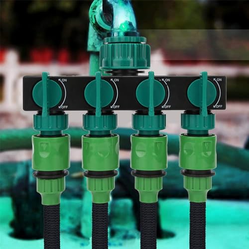 Qcwwy Vier-Wege-Gartenschlauch Wasserhahn Splitter mit Schnellem Stecker für Effiziente Bewässerung in Home Gardens Plastikmaterial Qcwwy Vier-Wege-Gartenschlauch Wasserhahn Splitter mit Schnellem Stecker für Effiziente Bewässerung in Home Gardens Plastikmaterial von Qcwwy