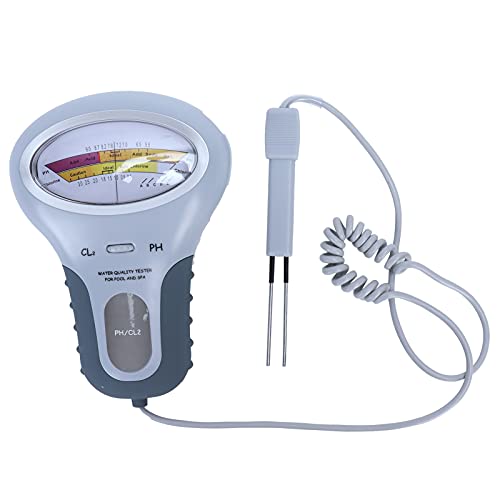 Qcwwy Wasserqualitätsmesser, 2 in 1 PH- und CL2 -Level -Wasserqualitätstester Tragbarer CL2 -Tester PH -Messgerät Wasserqualität Detektor für Aquarium -Schwimmbad Spa Trinkwasser von Qcwwy