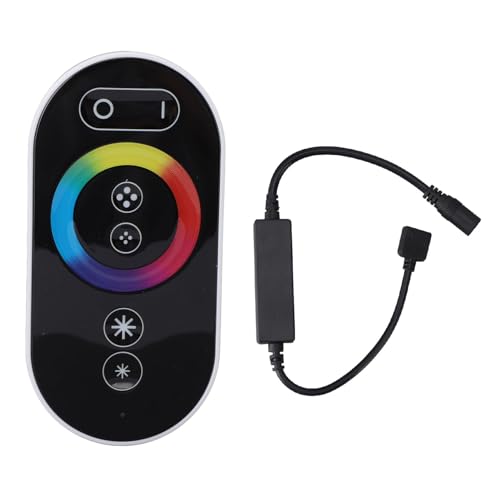 RF-Dimmer-Controller, RGB-LED-Touch-Fernbedienung, 6 Tasten, Stufenloser Kabelloser RGB-LED-Dimmerschalter mit Vollem Touch für Streifenlicht-Thekenlicht DC5-24V von Qcwwy