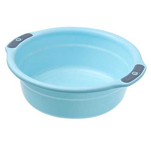 Rundes Waschbecken, Verdicktes Kunststoffwaschbecken mit Großer Kapazität, Waschtisch für Gesicht, Kleidung, Küchenspüle, (Große Größe (37,4 x 18,9 x 6,7 Zoll)) von Qcwwy