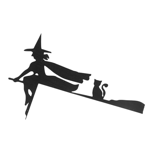 Türeckschild „Hexe auf Besen und Katze“, Innovative Metall-Halloween-Dekoration, Tolles für Gruselige Deko-Enthusiasten, Halloween-Ambiente Türeckschild „Hexe auf Besen und Katze“, Innovative Metall-Halloween-Dekoration, Tolles für Gruselige Deko-Enthusiasten, Halloween-Ambiente von Qcwwy