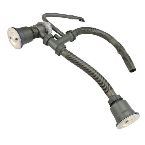 Waschbecken-Abfluss-Set, Dickeres, Geruchsdichtes Abflussrohr, Waschbecken-Abfluss-Set, Nicht Leicht zu Zerbrechen, Badezimmer-Abfluss-Set für Küchenspülen und Doppelwaschbecken von Qcwwy