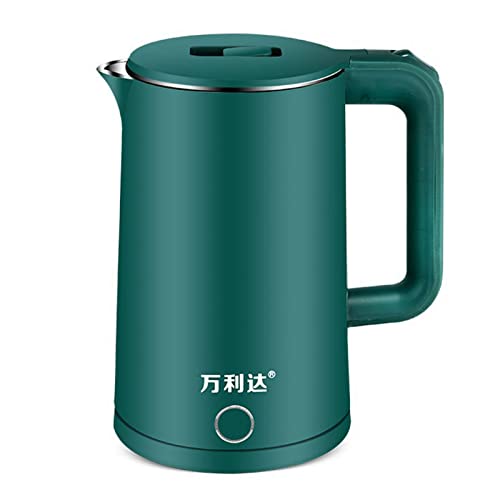 Qcwwy Wasserkocher, 2,3 L Doppelwandiger Edelstahl-Teekessel 4-facher Sicherheitsschutz Heißwasserkessel Verhindert Verbrühungen durch Elektrischen Dampfkessel (Grün) von Qcwwy