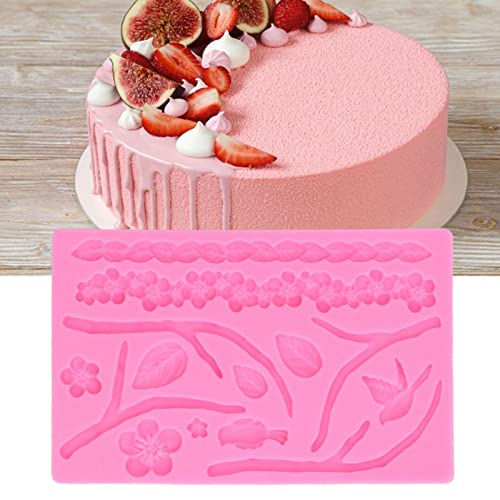 Zweig Blumen Form Silikon Form, Baum Blätter Fondant Form Süßigkeits Schokoladen Kuchen Herstellung die Form für Den Haushalt-Küchen-Gebrauch Verziert von Qcwwy