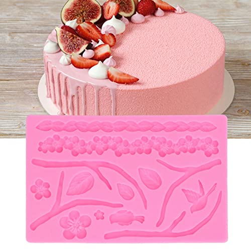 Qcwwy Silikonform, Baum Blätter Fondant Form, Süßigkeits Schokoladen Kuchen Herstellung, die Form für Den Haushalt-Küchen-Gebrauch, Verziert, BPA-frei, Silikon, Irregulär, Defult von Qcwwy
