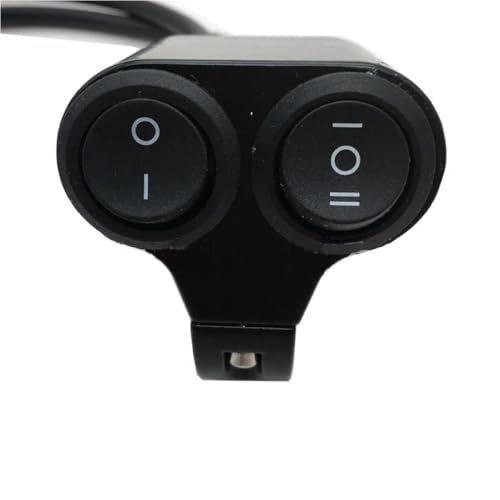 22 mm 7,8 "Aluminium -Motorrad -Lenkschalter 12V Dual -Taste -Steuerung für Scheinwerferblitzblasher und Lautsprecher 2 Auswahl Universal Fit kompatibel mit den meisten Fahrrädern(C Style Switch) von QdLmvpSDo