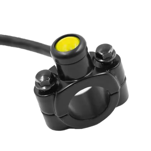 22 mm 7,8 "Aluminium -Motorrad -Lenkschalterschaltertaste für Horn -Scheinwerfer -Strobe -Momentan -Interruptor -Moto -Teile, kompatibel mit Standard 22mm -Lenker(Gelb) von QdLmvpSDo