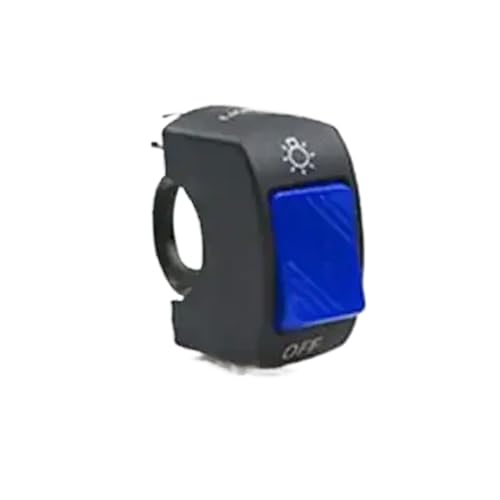 22 mm Ein Ausschalten des Druckknopfschalters 12 -V -Lenkermontageanschluss für Motorrad -ATV -Roller Elektronisches Fahrrad mit den meisten 2 Radfahrzeugen kompatibel(Blau) von QdLmvpSDo