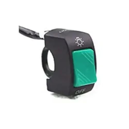 22 mm Ein Ausschalten des Druckknopfschalters 12 -V -Lenkermontageanschluss für Motorrad -ATV -Roller Elektronisches Fahrrad mit den meisten 2 Radfahrzeugen kompatibel(Grün) von QdLmvpSDo