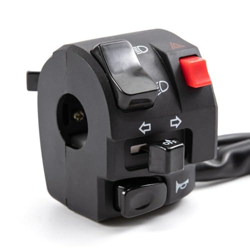 22mm 7/8 Zoll Universal Motorrad -Lenkschalter Controller kompatibel mit den meisten Motorrädern, einschließlich Hornknopf Drehen Sie Electric Nebel Lampen -Lampen -Startschalter(Linksschalter) von QdLmvpSDo