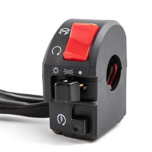 22mm 7/8 Zoll Universal Motorrad -Lenkschalter Controller kompatibel mit den meisten Motorrädern, einschließlich Hornknopf Drehen Sie Electric Nebel Lampen -Lampen -Startschalter(Richtiger Schalter) von QdLmvpSDo