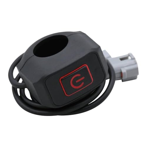 22mm Motorrad -Scheinwerfer -Schalter Steuerung LED -Lichtmodifizierung Teil kompatibel mit X S Sting Style Electric Bikes(Rot) von QdLmvpSDo