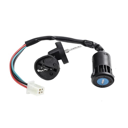 Universal 4 Draht Zündschalter Schlüsselstartschalter Türschlösser für 50ccm bis 250ccm ATV wasserdicht ist mit den meisten Modellen kompatibel(1PCS wasserdicht) von QdLmvpSDo