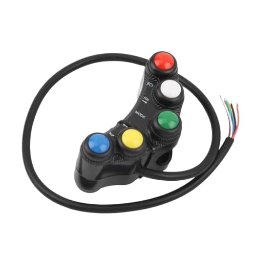 Universal 7 Taste Motorradsteuerungsschalter Lenker 7/8 "22 mm kompatibel mit Scheinwerferblende Nebelscheinhorn für Motocross Dirt Bike(Armeegrün) von QdLmvpSDo